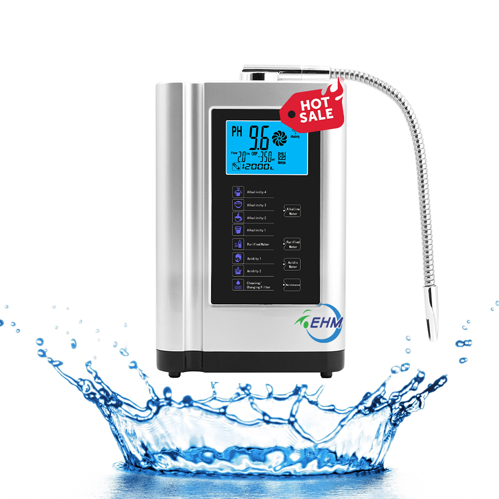 Professional Hydrogen Water Ionizer Machine with 3.5 Inch LCD Screen 1-4L/min Flow Rate and 150W Power for Home and Commercial Use